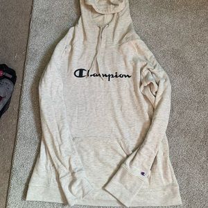 Cream champion hoodie